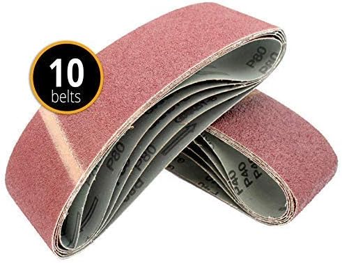 Cloth Sanding Belts │ 10 Pieces │ 75 x 533 mm │ Grain 60 │ for Belt Sanders │ Sanding-Paper │ Sanding-Belts - Image 5