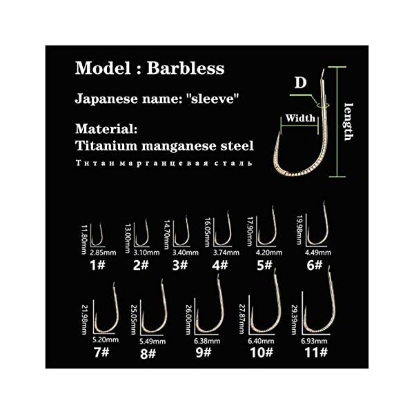 VIAIA 500 stücke Angelhaken 2020 Neue Super Leistungsstarke Japan Titan Alloy Fishhooks Carpf Nadeln Saltwater Barbed… – Bild 6