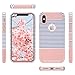 ULAK Dual Layer Case for iPhone X, iPhone Xs Case, Slim Fit Hybrid Hard PC Shell Flexible Shock Absorbing TPU Skin Protective Grip Cover for Apple iPhone X/Xs 5.8 Inch, Rose Gold Minimal