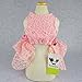 Fitwarm Luxury Pink Lace Dog Tutu Dress Pet Wedding Clothes Shirts + Matching Hair Clip, Pink, Small