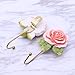 TINKSKY 2pcs Lovely Rose Decor Wall Mounted Towel Hanger Holder Organizer Valentine's Day gift