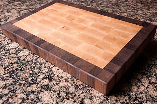 Chopping Blox Walnut and Maple End Grain Handmade Wood Cutting Board Large - (SIXM-M)