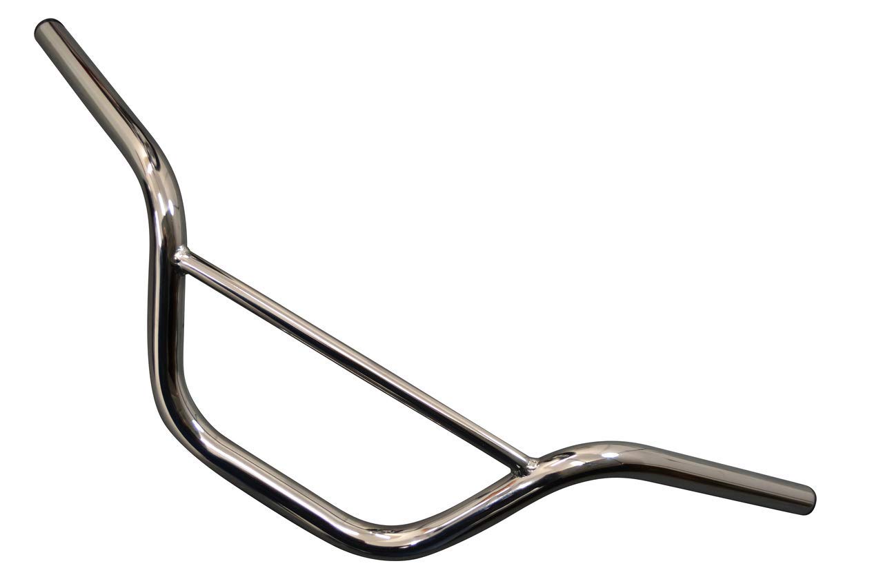 Motorbike Handlebars for Monkey Bike Pit Bike Scrambler - 22mm 7/8" with 4.5" Rise (Chrome)