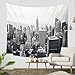 New York City Tapestry Wall Hanging-Sunset Skyscrapers in New York Hanging Tapestry By for Home and Wall Decorations. (Black59.1 X82.7)…