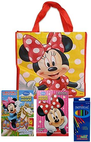 Disney Minnie Mouse Coloring Book With Color Pencil Minnie Mouse Bag set