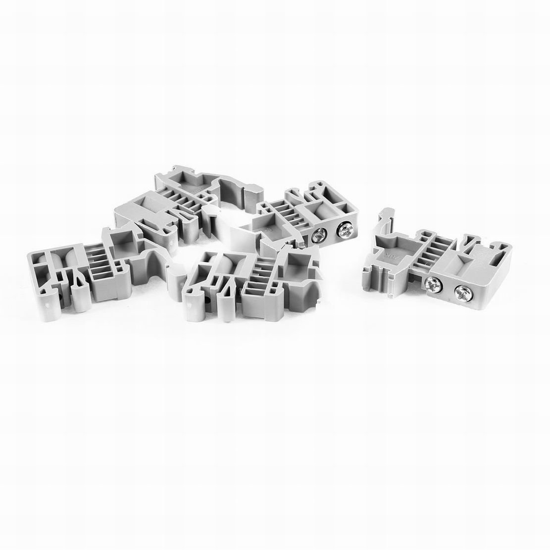 Ucland 5 Pcs E/UK Screw Fixed Plastic Terminal Block End Stopper AC