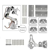 Aideepen ROT3U 6DOF Aluminium Robot Arm Silver Mechanical Robotic Clamp Claw for Arduino Without Servo