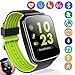 Qiwoo Fitness Tracker for Women Men with Blood Pressure Heart Rate Monitor Pedometer Calorie Wrist Stopwatch Activity GPS Tracker Smart Watch Electronic Wearable Travel Office for Android iOS, Green