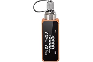 banapoy Digital Vacuum Meter, Portable HVAC Digital Micron Vacuum Meter, 1-19000 Micron, 1/4 SAE Male Flare Interface, HVAC P