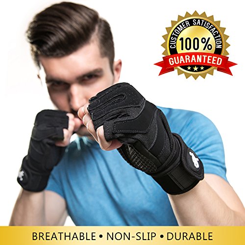 gold's gym wrist wrap glove with adjustable strap