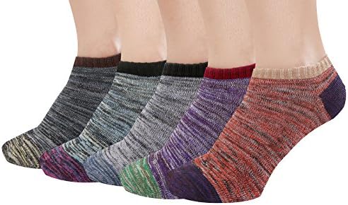 Landiterra Womens Thick Knit Warm Wool Socks Comfort Crew Winter Sock Pack of 5