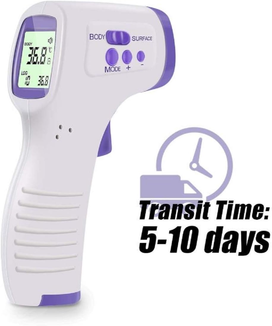 Non-Contact Infrared Forehead Thermometer Gun with LED Display,Digital Medical Ear Household Thermometer, Smart Sensor Gun for Infants and Adults - CE and FCC Approved(Transit time: 3-7 Days)