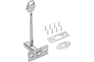 LDEXIN Stainless Steel Hidden Mortise Lock Hardware with Key and Screw for Door, Key Length 4.13" / 105mm