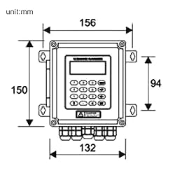 TUF-2000B Ultrasonic Flow Meter, Digital Wall