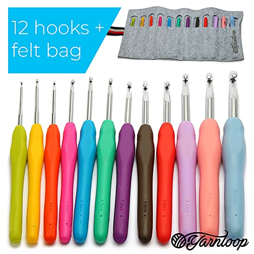 12 Sizes Crochet Hook Set Extra Long and Large Crochet Hooks