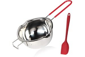 Stainless Steel Double Boiler Pot, 600ML Updated Melting Pot with Silicone Spatula for Melting Butter,Chocolate, Candy, Chees