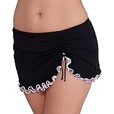 Profile by Gottex Women's Standard Lettuce Ruffle Side Tie Skirted Swimsuit Bottom