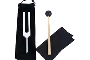 128 Hz Tuning Forks for Healing Instrument, Aluminum Alloy Sound Healing Instruments Tuning Fork with Hammer, Yoga Chakra Med