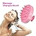 Hair Scalp Massager Chialstar Scalp Massaging Shampoo Brush Silicone Soft Comb for Scalp Care Hair Cleaning Shower Cellulite Massager Tourmaline contained Pink(2 Pack)