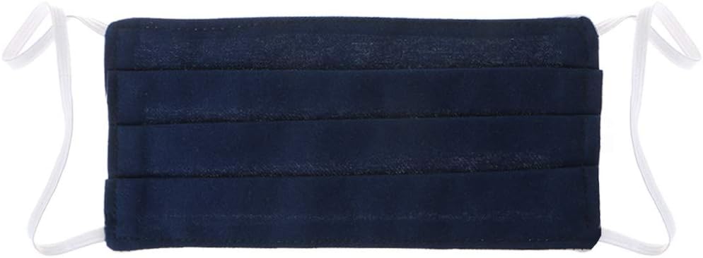 MEIKONG Face Covers for Adult, Washable Reusable Unisex Cotton Face Protection, Dark Blue 1pc