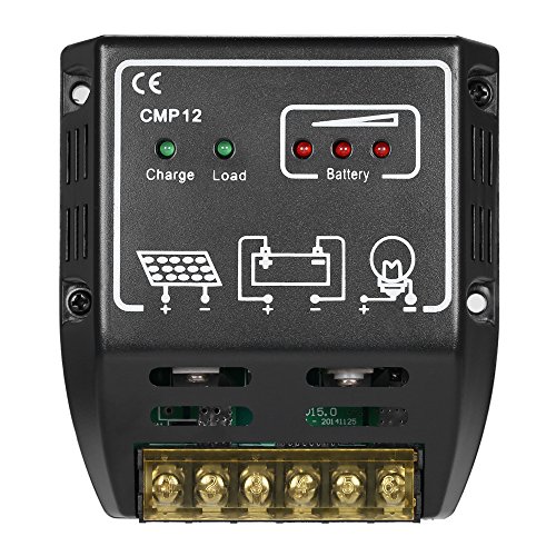 Anself 20A 12V/24V Solar Charge Controller for Solar Panel Battery Overload Protection