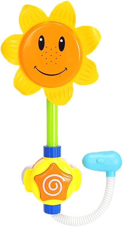 Girasol Eléctrica Ducha Bebé De Los Niños De Dibujos Animados Bañera Baño De Girasol Rociadores Juguetes Para Niños Pasatiempos Girasol Grifo De La Ducha Del Aerosol Juguetes 1 PC De La Batería