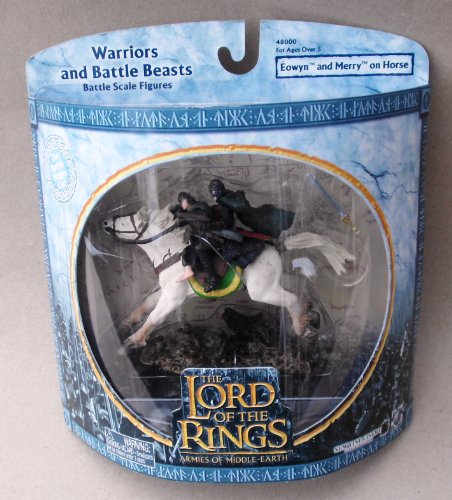 Lord of the Rings Armies of Middle Earth - Eowyn and Merry on Horse Figure 1/24 Scale