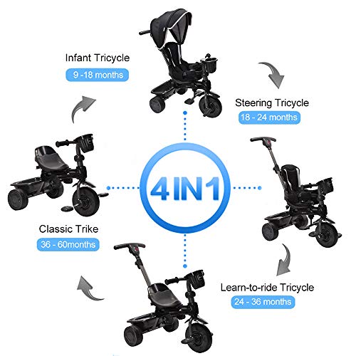 1 ChromeWheels+Stroller+Adjustable+Height+Tricycle