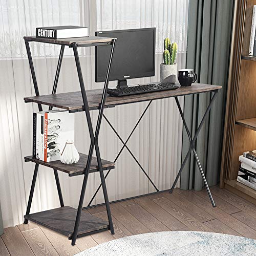 4 GreenForest+Bookshelf+Industrial+Computer+Workstation