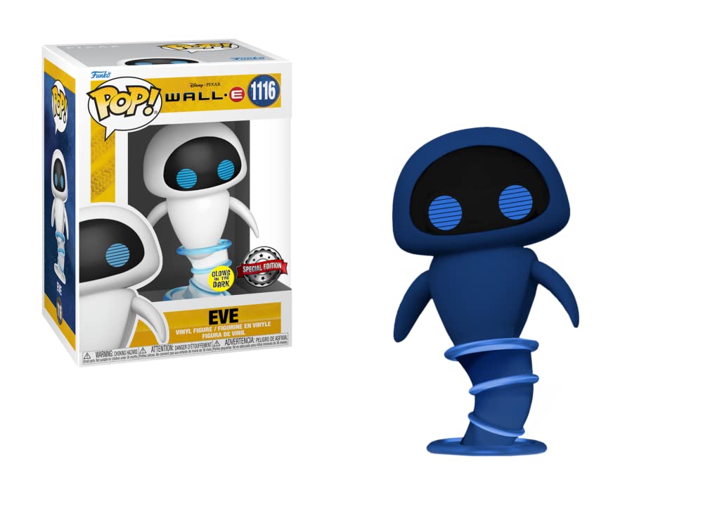 Funko Pop! Disney: Wall-E - Eve Flying - Glow In the Dark - Collectable Vinyl Figure - Gift Idea - Official Merchandise - Toys for Kids & Adults - Movies Fans - Model Figure for Collectors