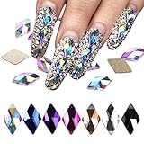 Clearance! Flatback AB Crystal Rhinestone Gems Pearls 3D Nail Art Decoration Kit Glitter Nail Art Craft by Fxbar (A)