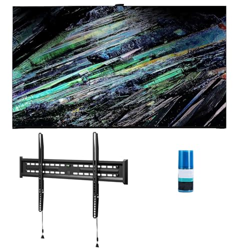 Sony XR65A95L 65 Inch QD-OLED 4K UHD Smart Google TV with AI Upscaling with a FIXED-MOUNT-43-90 TV Mount for 43 Inch-90 Inch Compatible TV's and HDTV Screen Cleaner Kit (2023)