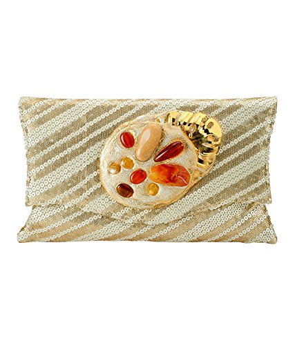 SAISHA Womens Clutch Beige -FCB0067