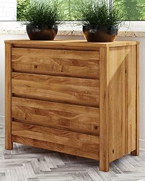 Kommode Tasman 21 Wildeiche massiv geölt - Abmessungen: 77 x 80 x 45 cm (H x B x T)