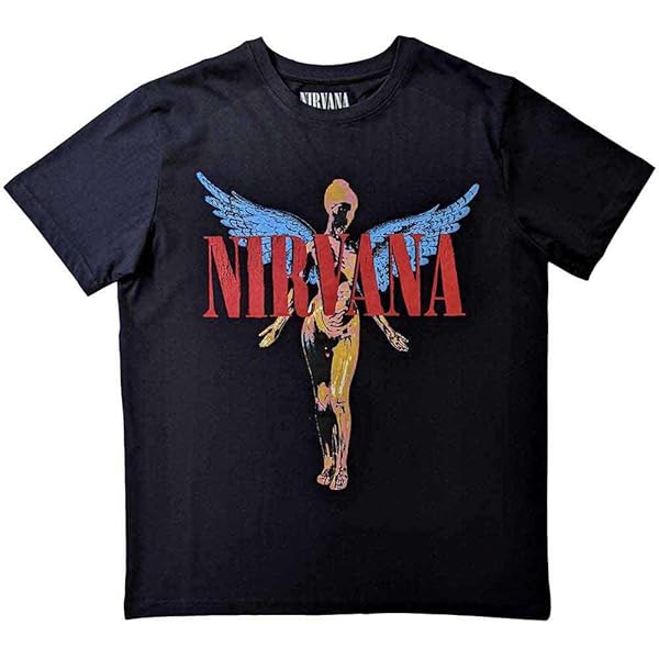 Amazon.com: Nirvana Kids Black Short-Sleeved T-Shirt | Yellow Logo