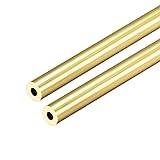 uxcell Brass Round Tube, 300mm Length 7mm OD 2mm