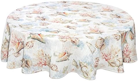 Bardwil Shells Ashore 70" Round Tablecloth