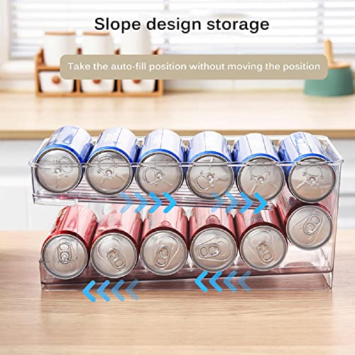 Riipoo Refrigerator Can Dispenser, Stackable Soda Can Organizer for