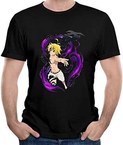 RoyMGonzalez Men's Comfortable Casual Nanatsu No Taizai The Seven Deadly Sins Meliodas T Shirts Tees