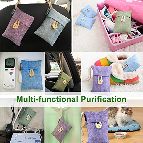 image for Huanlemai 100g*4 Bamboo Charcoal Air Purifying Bags, Home Activated Ca