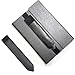Detachable Pen Holder (2 Pack), Elastic Band Genuine Leather Pencil Sleeve Pouch Case for Notebook Planner Journal Hard cover, Stylus Holder for Tablet Laptop Ipad Case (Black)