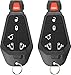 KeylessOption Keyless Entry Remote Control Car Key Fob Starter Alarm for Caravan Town Country VW (Pack of 2)