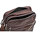 Small Genuine Leather Cross Body Messenger Bags Satchel Shoulder Bag for Men Brown