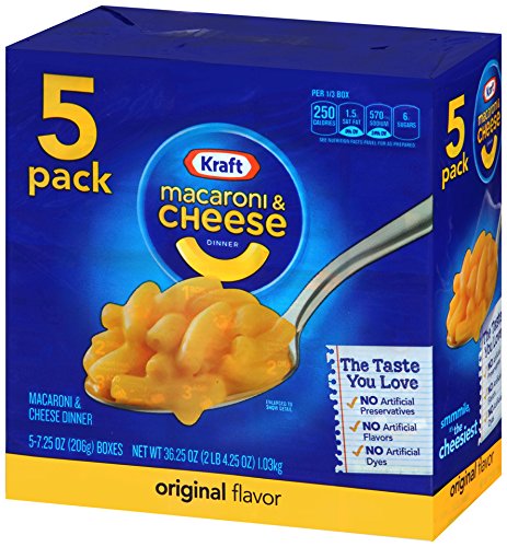 Kraft Macaroni & Cheese Dinner, Original, 7.25 oz, 5 Pack - Image 6