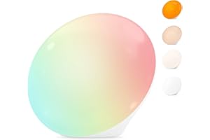 LASTAR Sun Lamp, 10,000 Lux Sunlight Lamp with 4 Color Temperatures & 5 Brightness & 1H Timer, 12 RGB Colors Touch Control with Memory Function