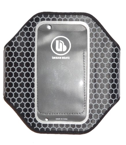 Urban Beatz Pro Active Reflective Band UB-PH5A8-101 for iphone 5/4S/4 with Credit Card & ID Pocket Silver/Black