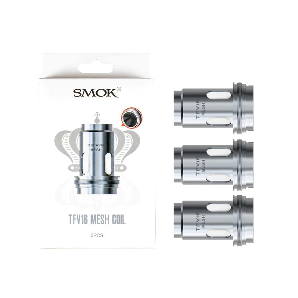 SMOK TFV16 Coils 0.17 Ohm Mesh [Pack of 3] - Honeycomb Massive Clouds and Rich Flavour, 120W Optimal, Replacement Coil For TFV16/TFV18 Tank, Mag P3, Morph 2 Kit, No Nicotine