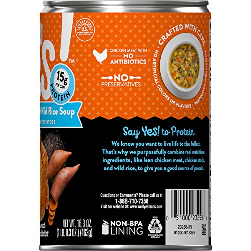 Campbell's Well Yes! Roasted Chicken with Wild Rice Soup, 16.3 oz. Can