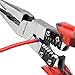 Big Needle Nose Pliers 8-Inch Industrial Multi-Tool Pliers with Wire Stripper/Crimper/Cutter Function, NEWACALOX Heavy Duty Plier