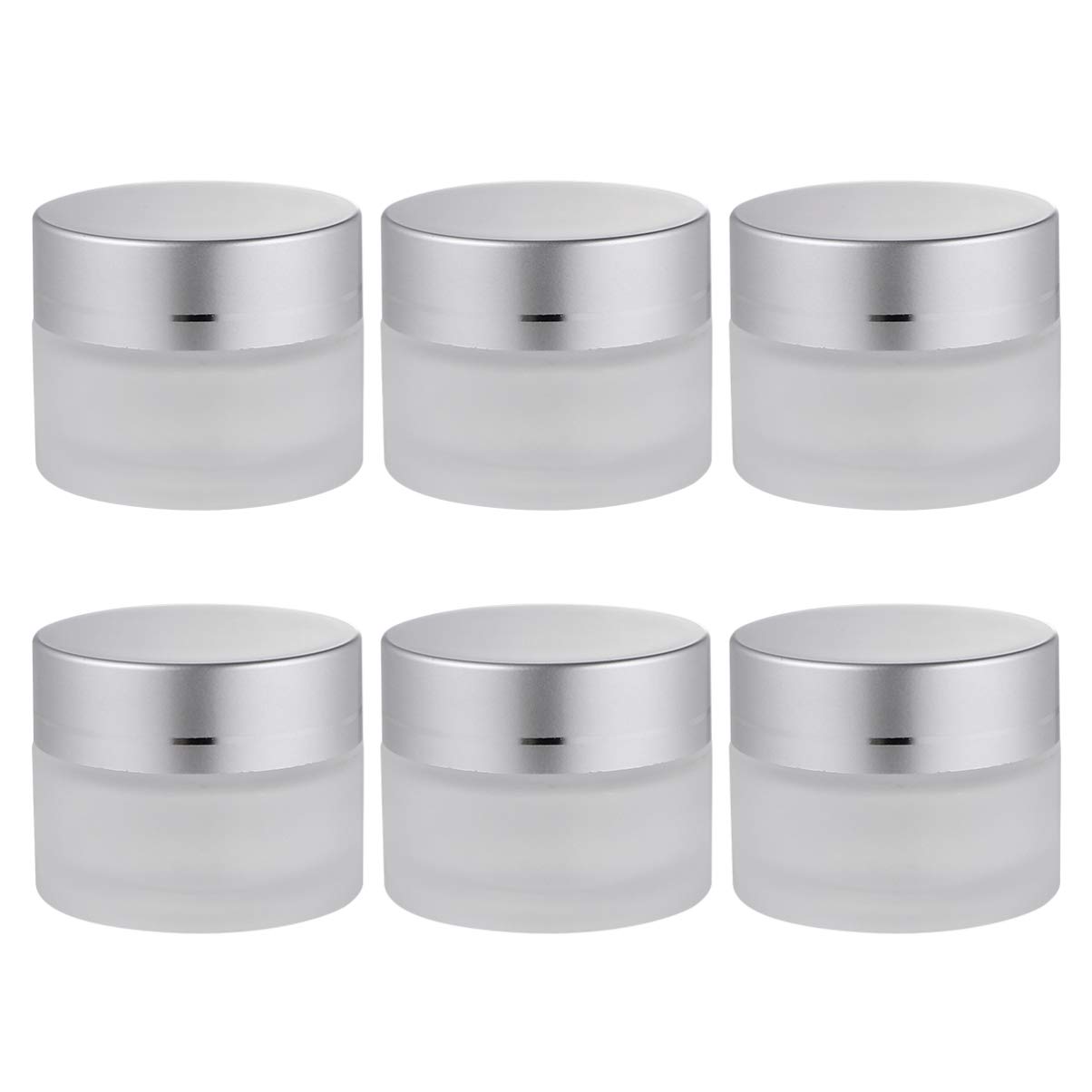 VALICLUD 6pcs Empty Glass Face Jar Makeup Storage Container for Home Dispenser Glass Eye Container